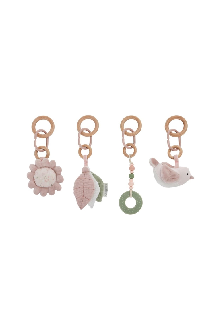 Lot de 4 jeux suspendus - Promenade Bucolique en rose clair pour bébé 1