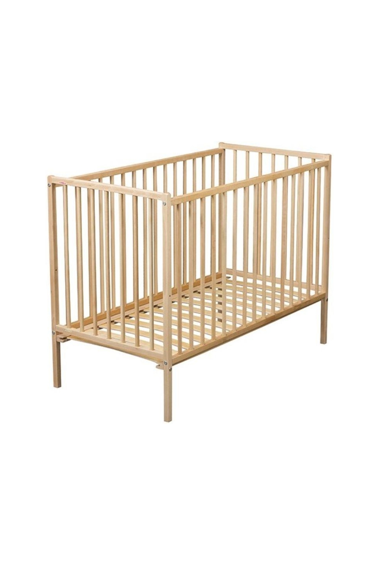 Lit à barreaux REMI 60x120 en Bois Massif Vernis Naturel - Confort et Sécurité 1