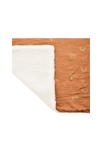 Couverture réversible 100x100cm en double gaze de coton bio - Douce Hirondelle camel 3
