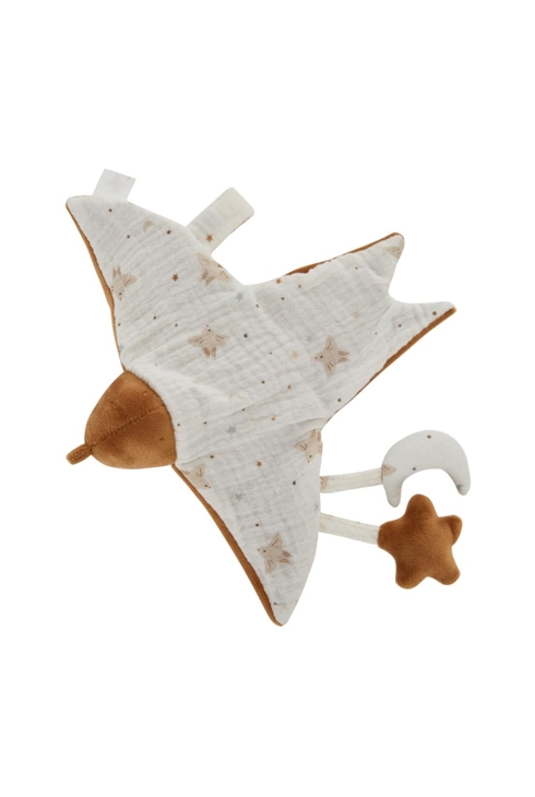 Doudou Hirondelle Beige et Marron - Peluche Écologique en Coton Bio