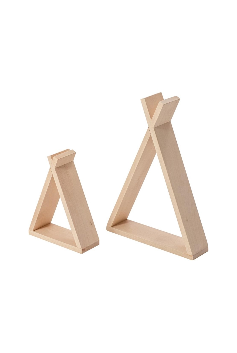 Ensemble de 2 étagères en bois massif Tipi Brut - Meubles de puériculture 1