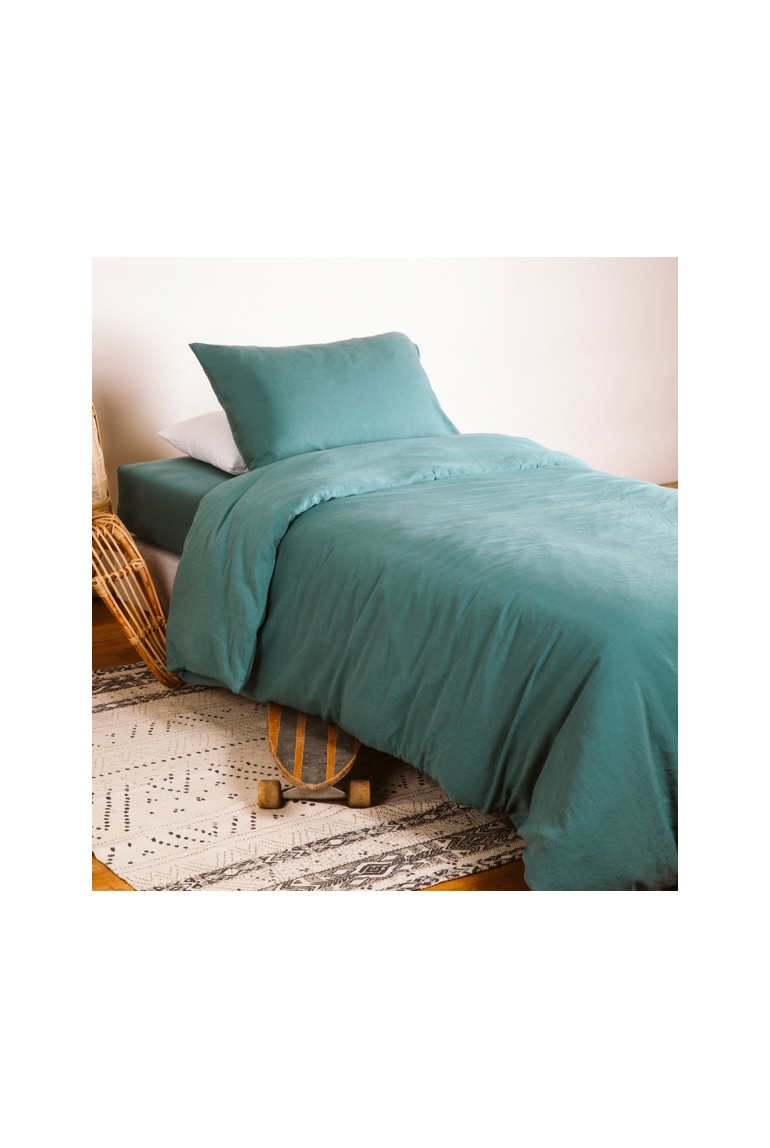 Housse de couette pur Coton Bio pour lit 1 personne 1