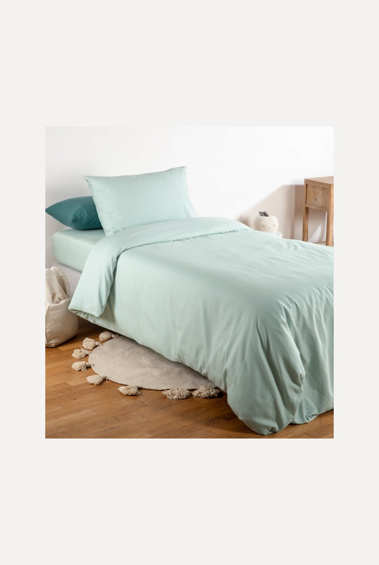 Housse de couette pur Coton Bio pour lit 1 personne 1