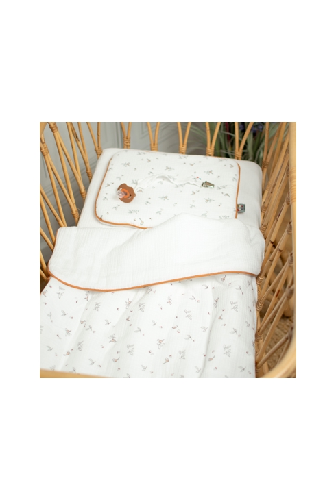 Ensemble coussin et couverture pour berceau et couffin melody, Sevira Kids