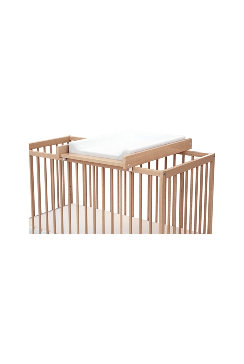 Plan à langer amovible pour lit bébé en bois ESSENTIEL Hêtre Verni 60 x 120 cm 1