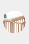 Plan à langer amovible pour lit bébé en bois ESSENTIEL Hêtre Verni 60 x 120 cm 5
