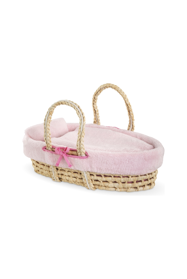 Ensemble Couffin Peluche Rose pour poupon de 36 et 42 cm 1