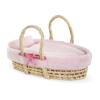 Ensemble Couffin Peluche Rose pour poupon de 36 et 42 cm