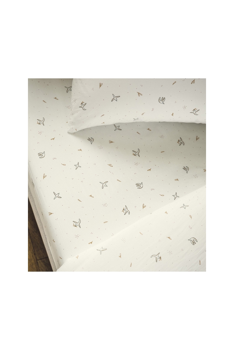 Drap housse Coton Bio L'envolée 1 personne 1