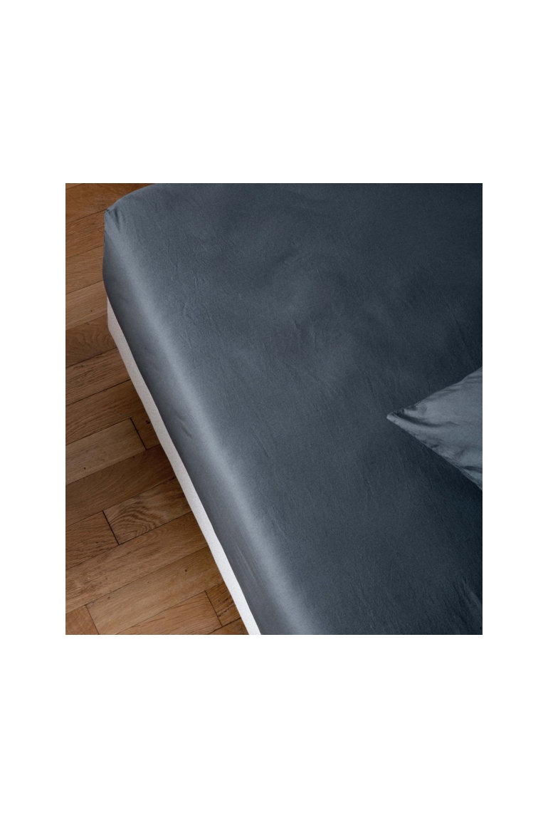 Drap-housse en Percale de Coton Bio lavé 1 personne 1