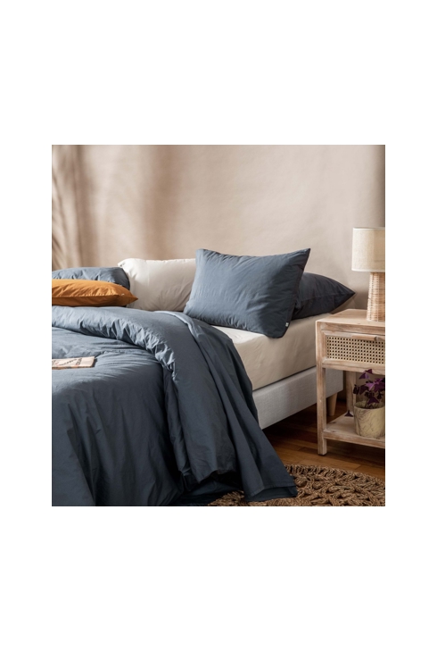 Drap-housse en Percale de Coton Bio lavé 1 personne