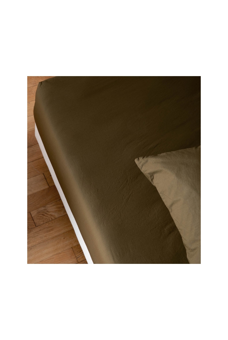 Drap-housse en Percale de Coton Bio lavé 1 personne 1