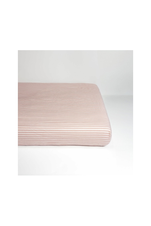 Drap housse bébé Percale de Coton Bio rayé