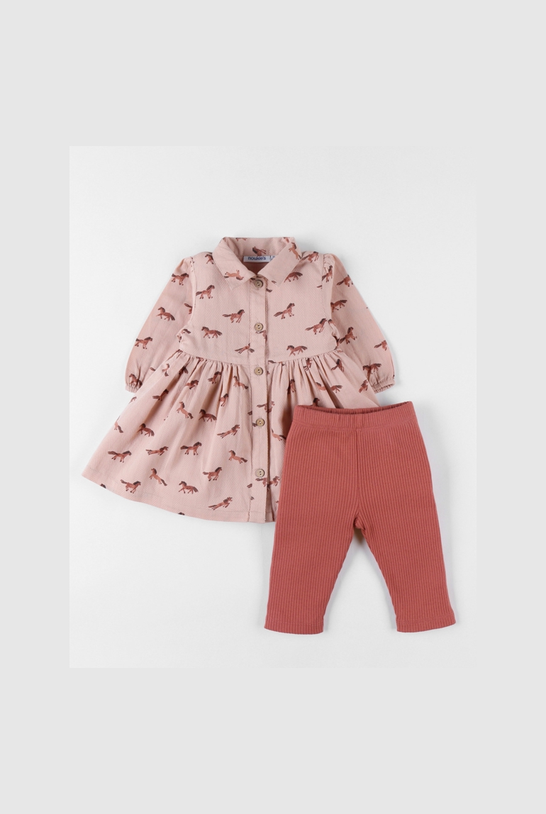 Lot T-shirt + Legging, Jersey Côtelé, Noukie's 1
