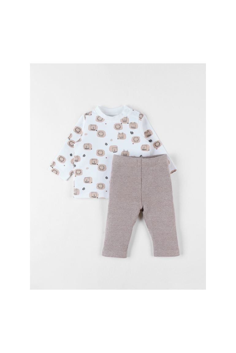Lot T-shirt + Legging, Jersey Côtelé, Noukie's 1