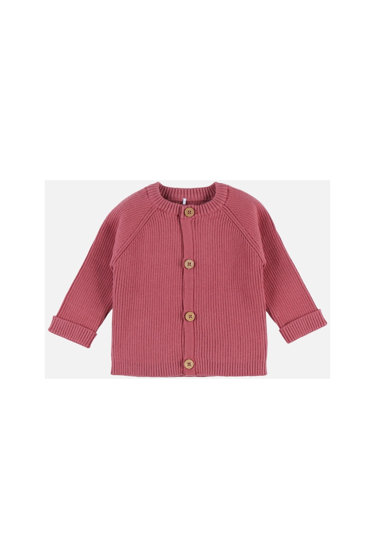 Cardigan En Tricot Bio Fin, Caramel, Noukie's 1