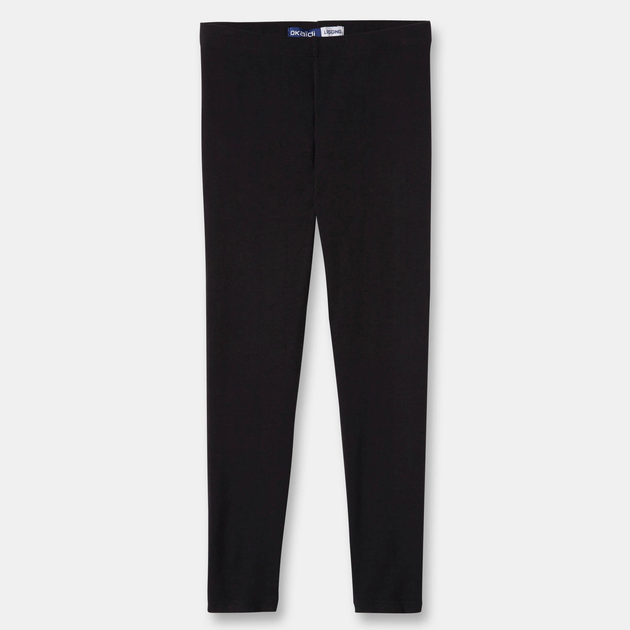 Leggings unis noir fille - Noir