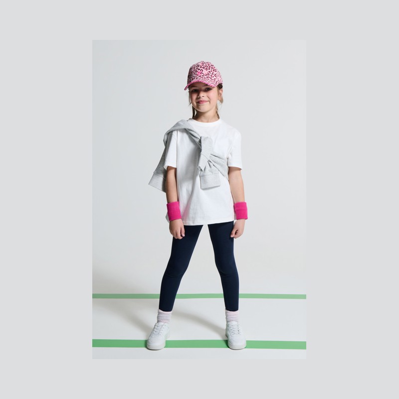 Unifarbene Leggings Schwarz Mädchen