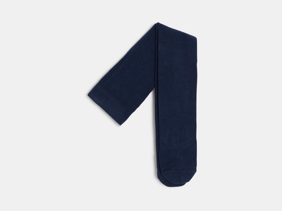 Collants chauds bleus bébé fille 1