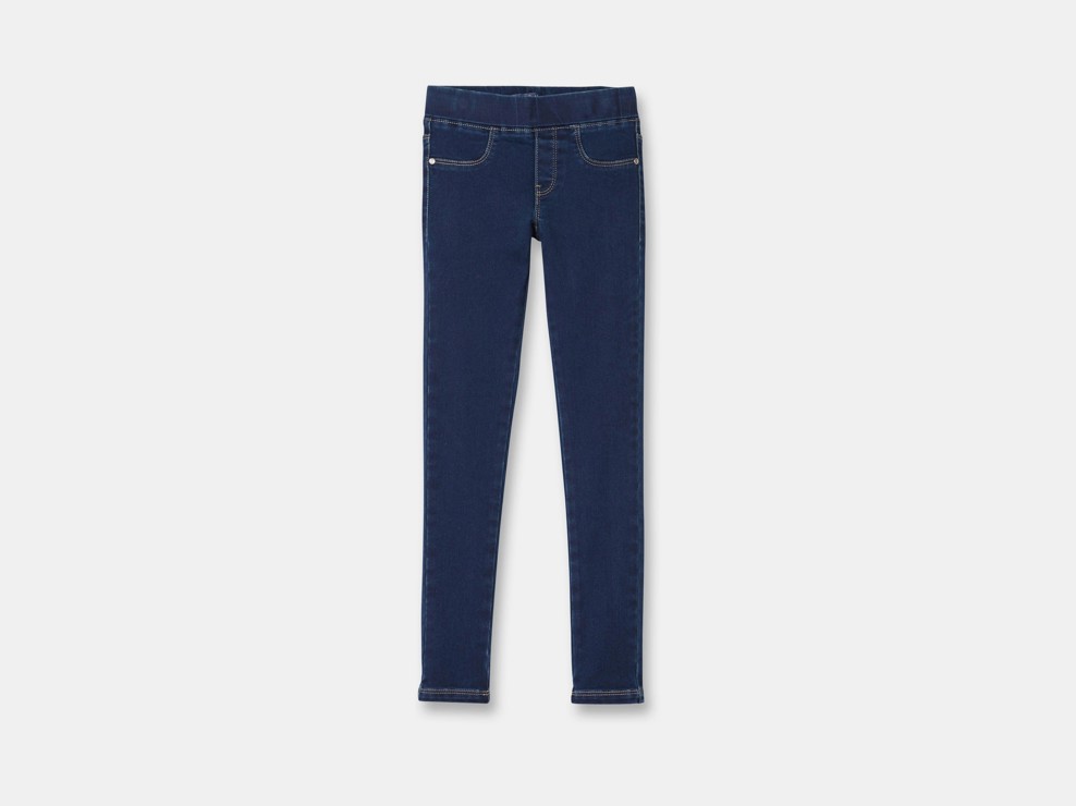 Tregging en jean hyper stretch bleu fille 1