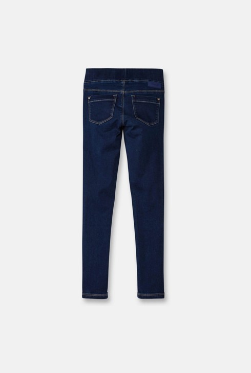 Tregging in jeans super stretch blu bambina 2