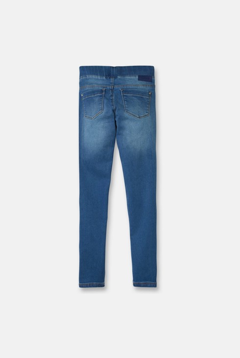 Tregging en jean hyper stretch bleu fille 2