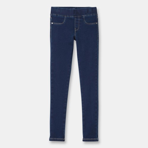 Tregging En Jean Hyper Stretch Bleu Fille - Denim Blue Black - 7A - OKAIDI