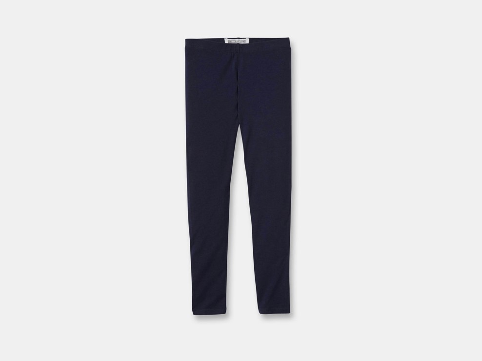 Leggings unis bleu fille 2