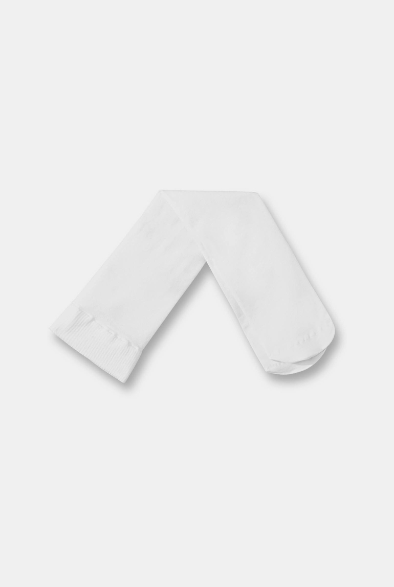 Collants microfibre unis blanc bébé fille 1