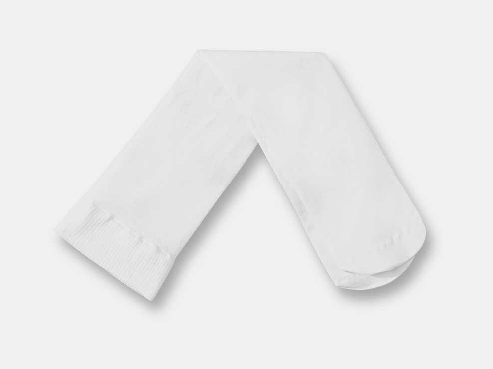 Collants microfibre unis blancs bébé fille 1