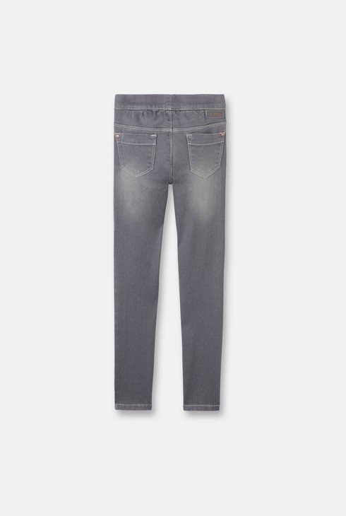 Tregginsy ze stretchem szary dziewczynka 2