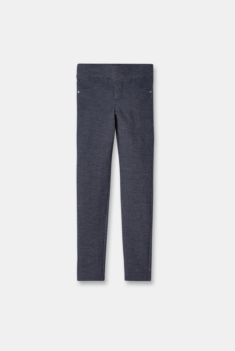 Jegging effet jean bleu fille 1