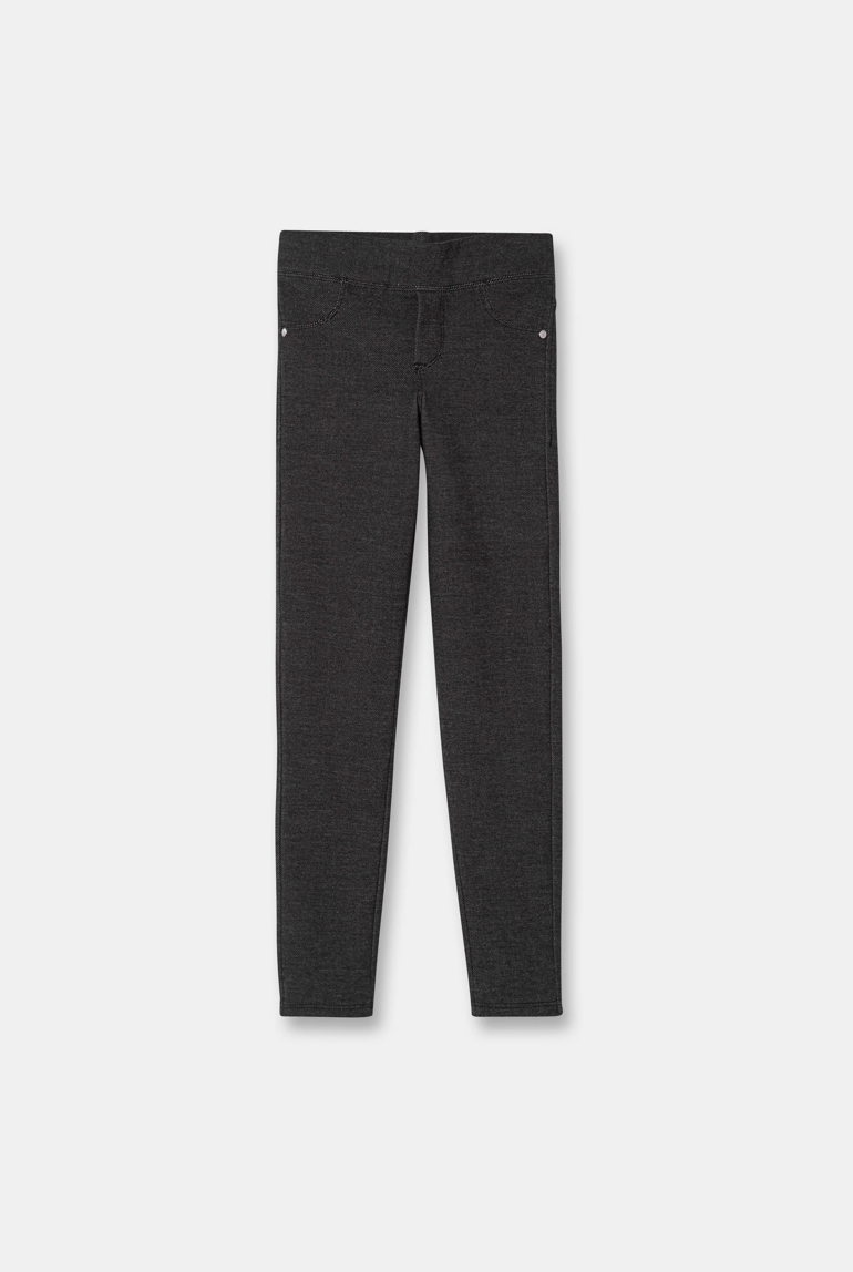 Jegging effet jean noir fille 1