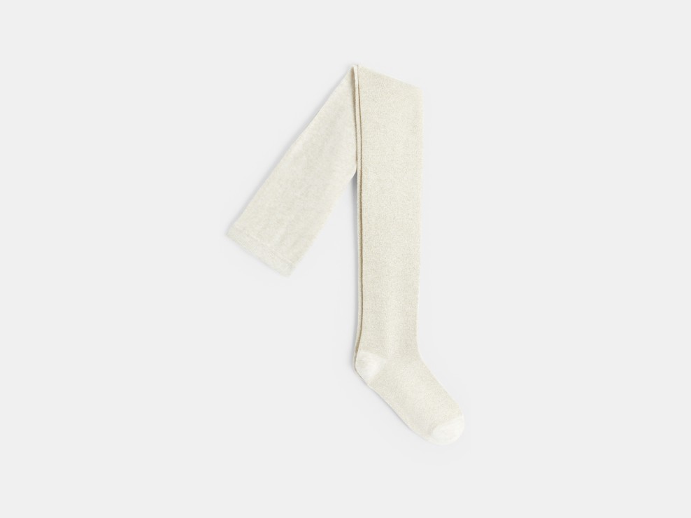 Beige warme, iriserende maillot voor meisjes 1