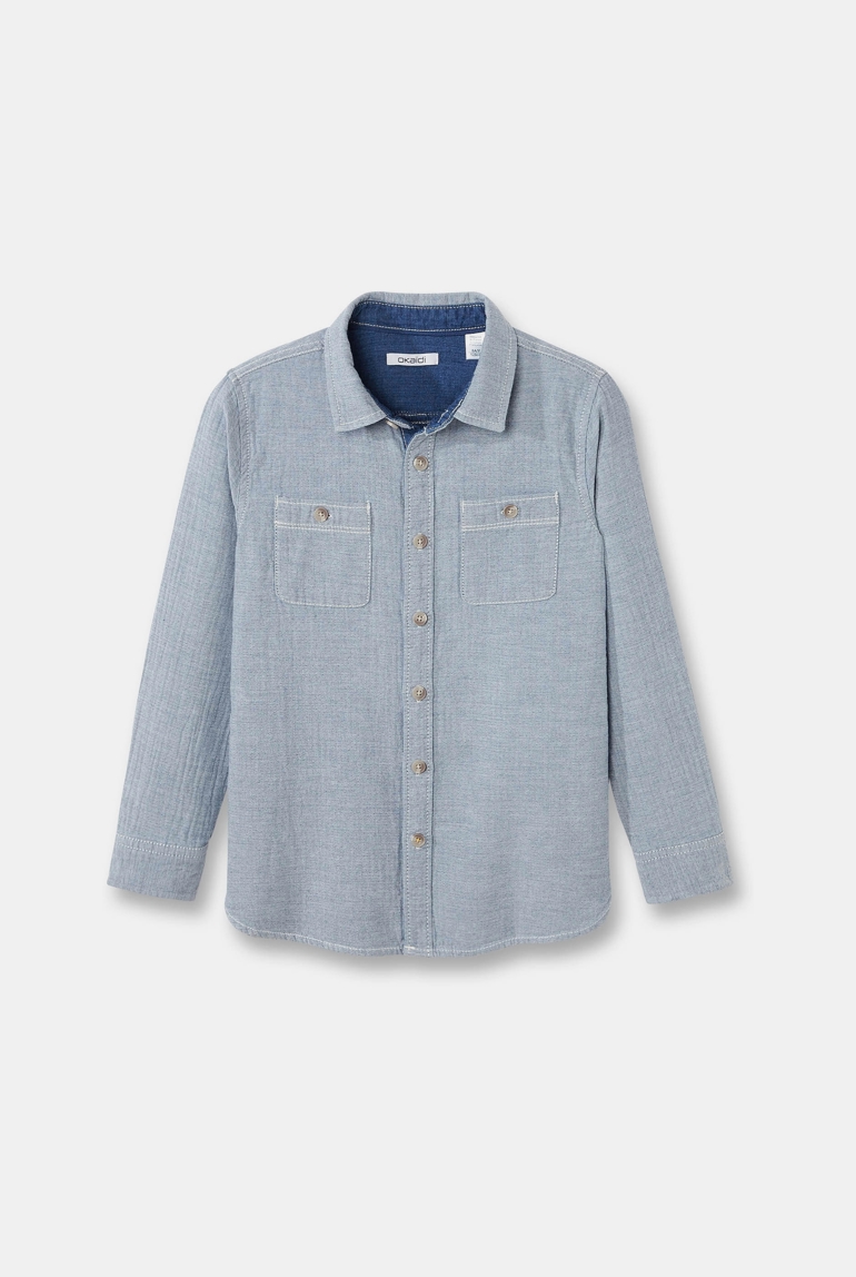 Camisa con forro azul niño 1