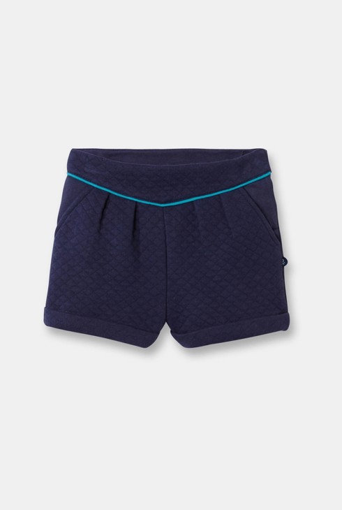 Short maille bleu bébé fille 1