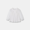 Blouse blanche bimatière