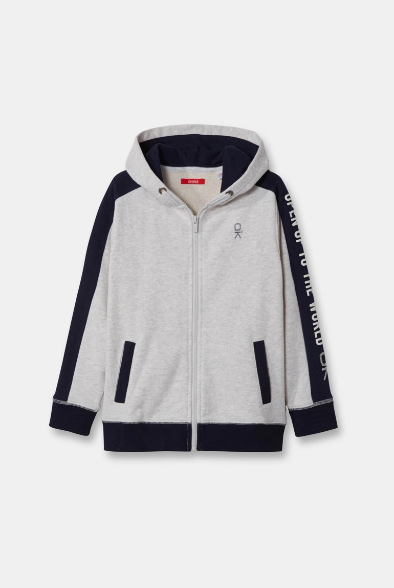 Chaqueta con capucha blanca niño 1