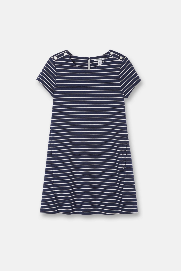 Vestido de punto milano azul niña 1