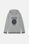 Camiseta con capucha gris niño 1