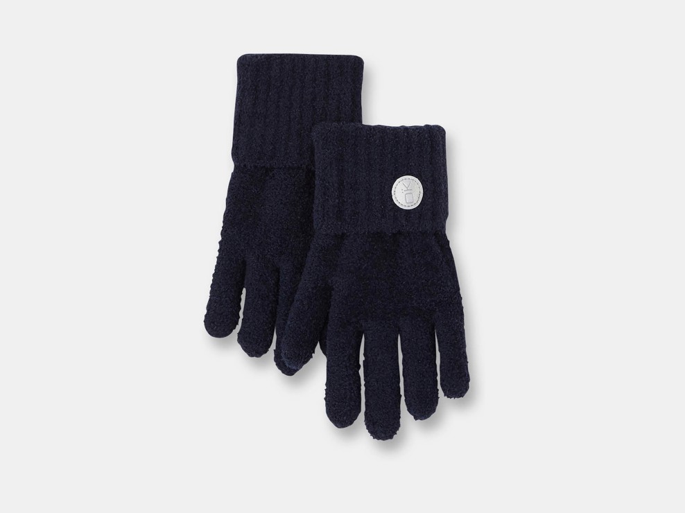 Gants en tricot hyper stretch bleu fille 1