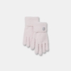 Gants en tricot hyper stretch rose fille