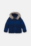 Anorak de dos colores con capucha azul niño 1