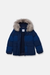 Anorak de dos colores con capucha azul niño 4