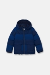 Anorak de dos colores con capucha azul niño 5