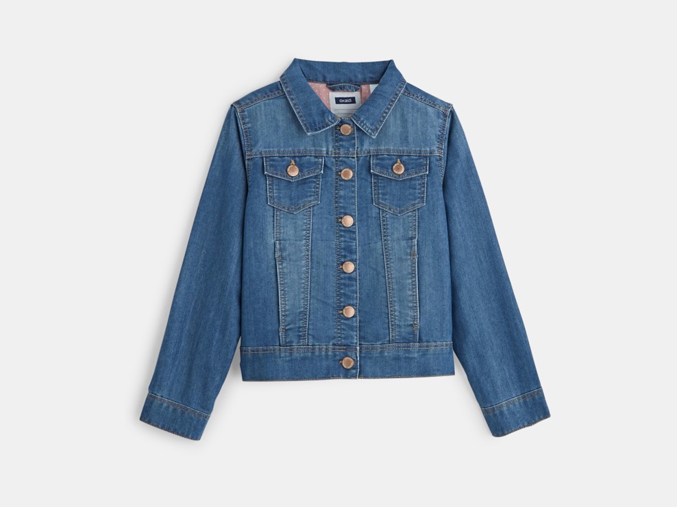 Giacca in jeans blu bambina 2