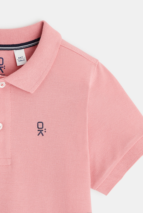 Poloshirt aus Baumwoll-Pikee Rosa Jungen