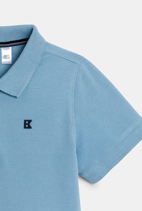 Klassisches Poloshirt in Rot Blau für Jungen