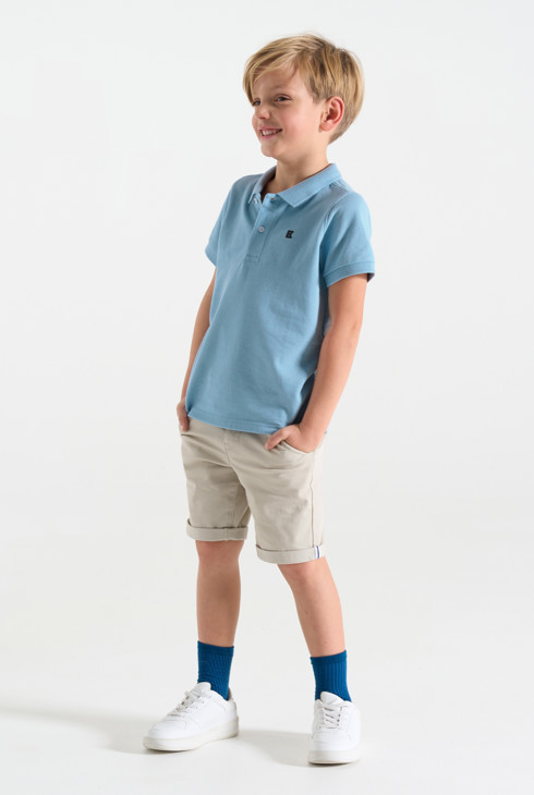 Blauwe klassieke polo voor jongens 2