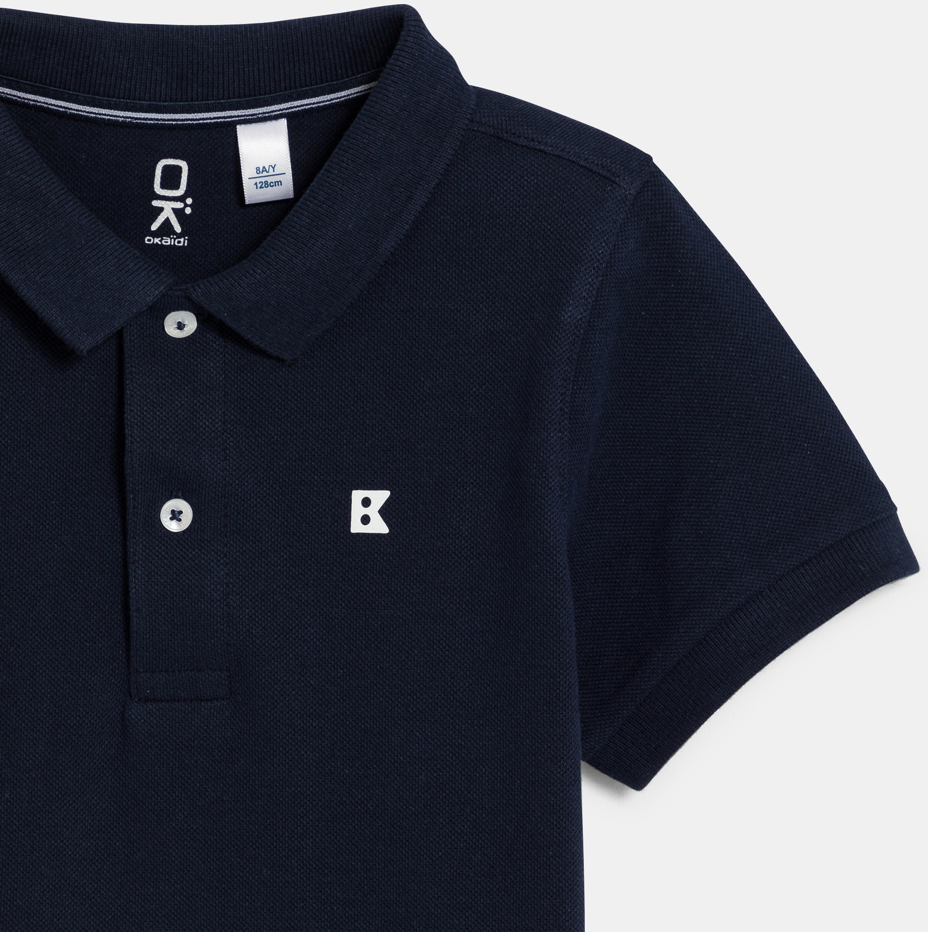Klassisches Poloshirt Blau Jungen 2